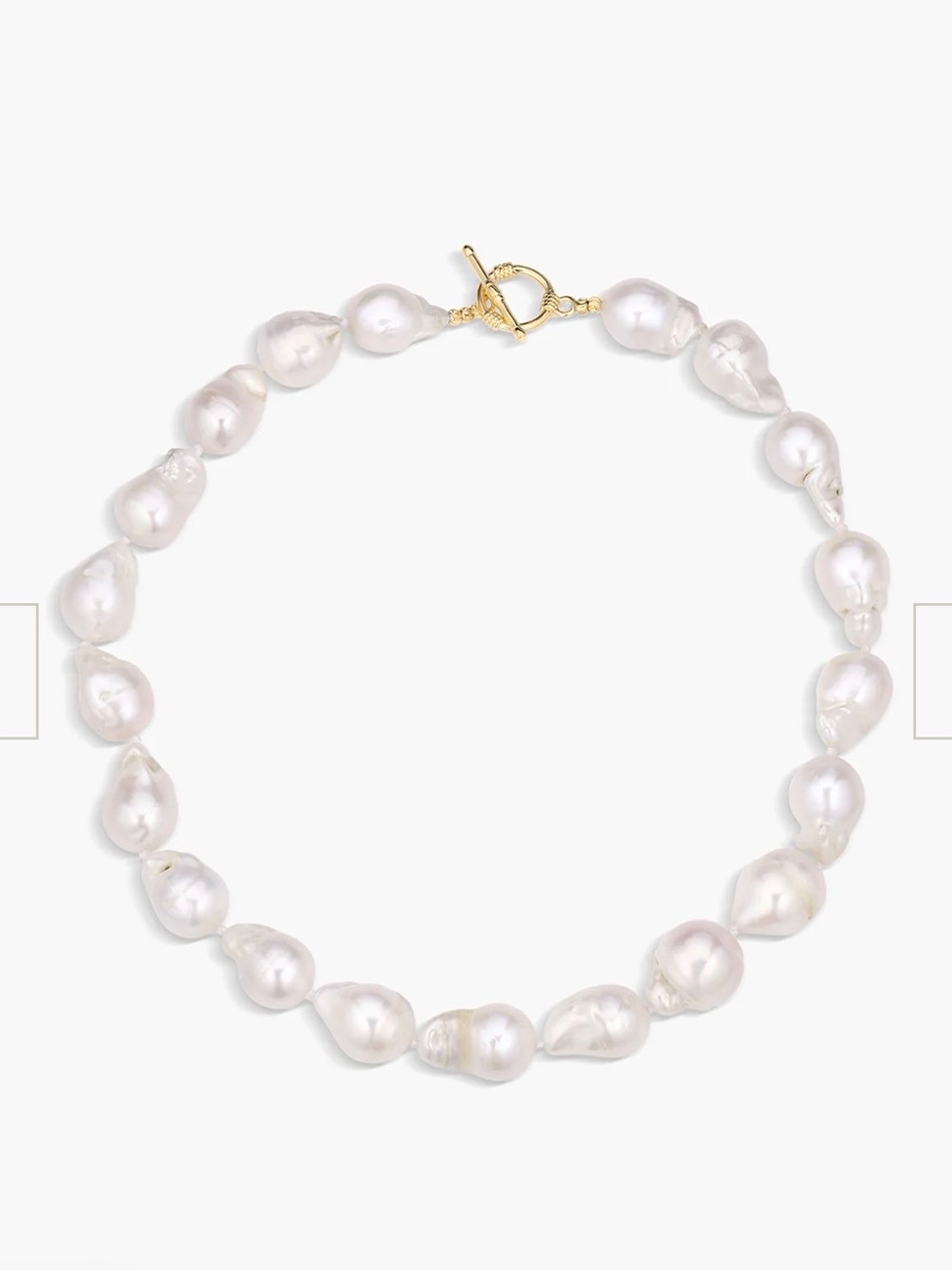 Club Caviar Genuine Pearl Necklace with Gold Toggle